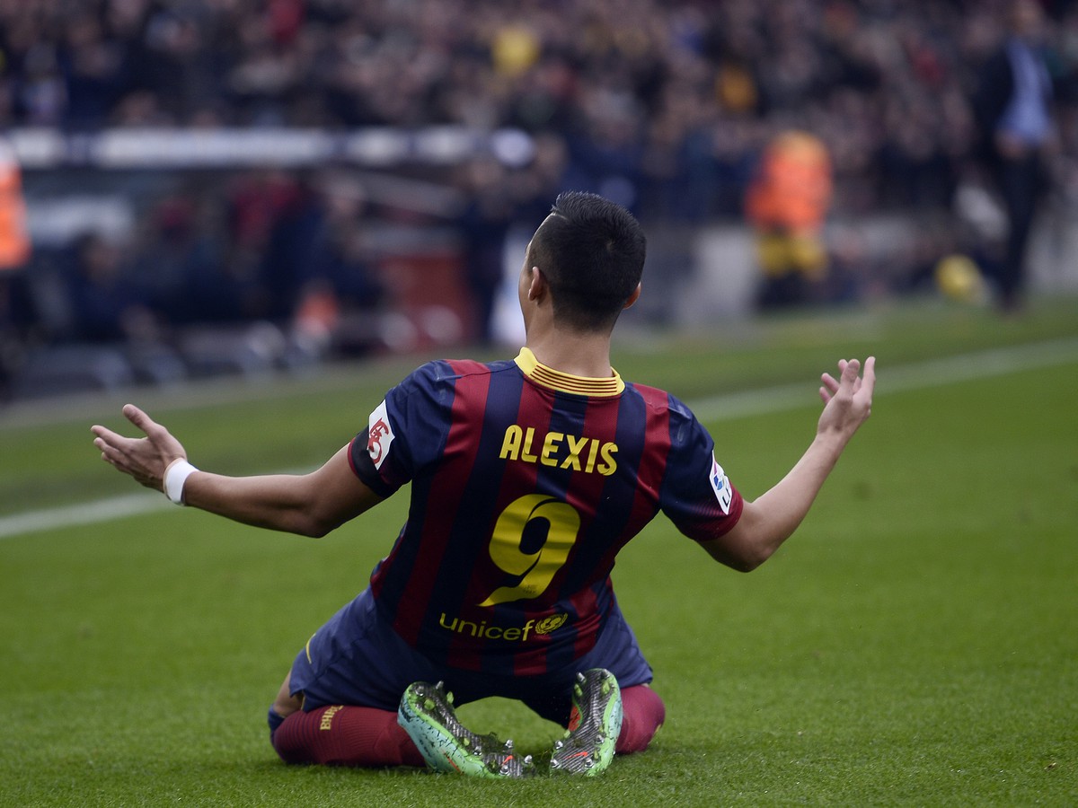 Alexis Sánchez a jeho gólová radosť