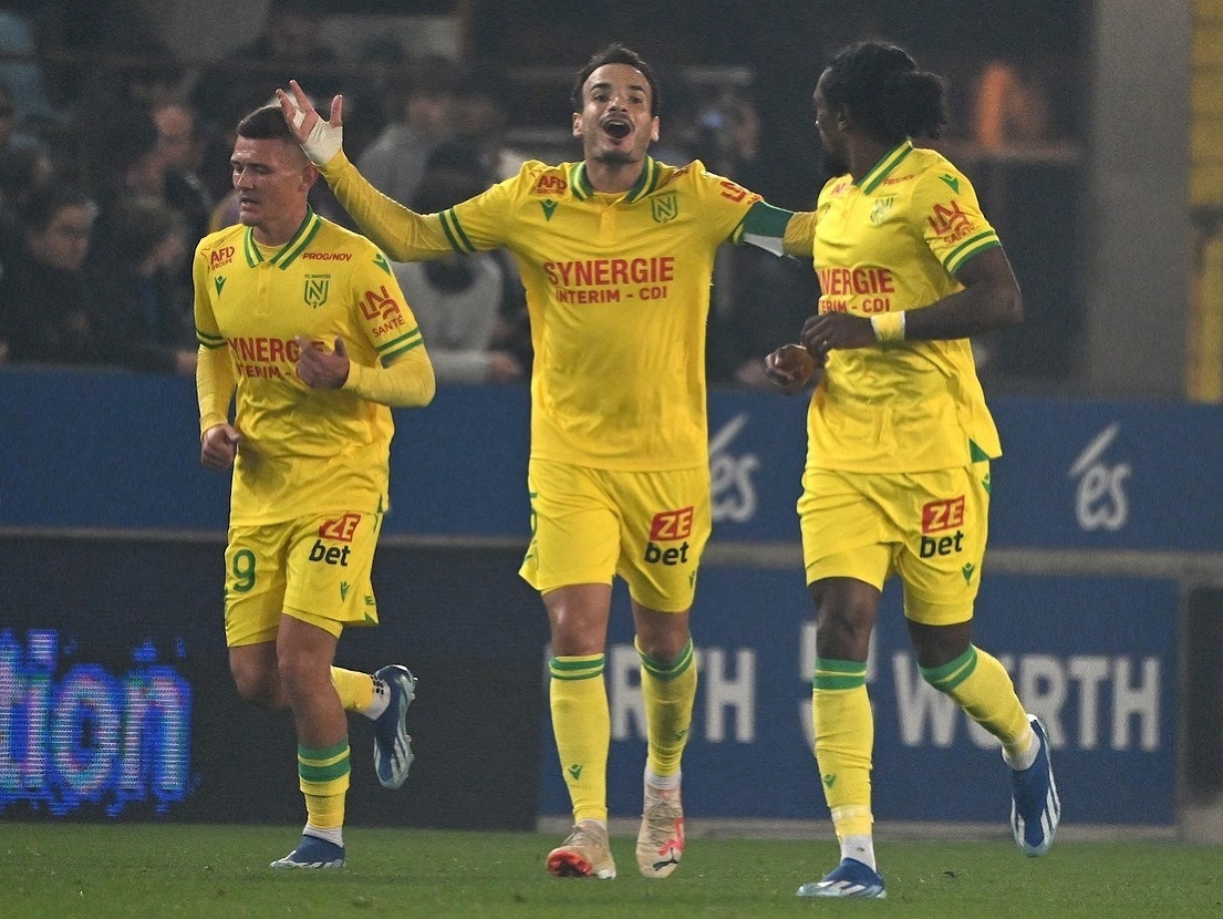 Radosť hráčov Nantes po góle