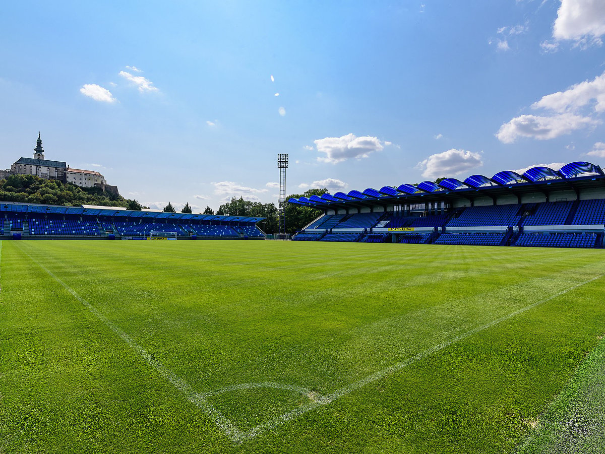 Pohľad na futbalový štadión FC Nitra