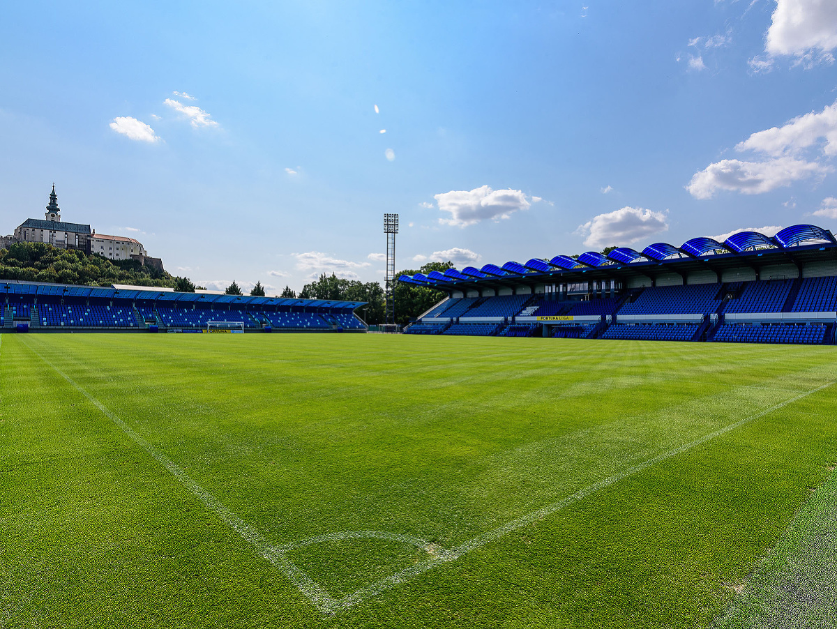 Pohľad na futbalový štadión FC Nitra