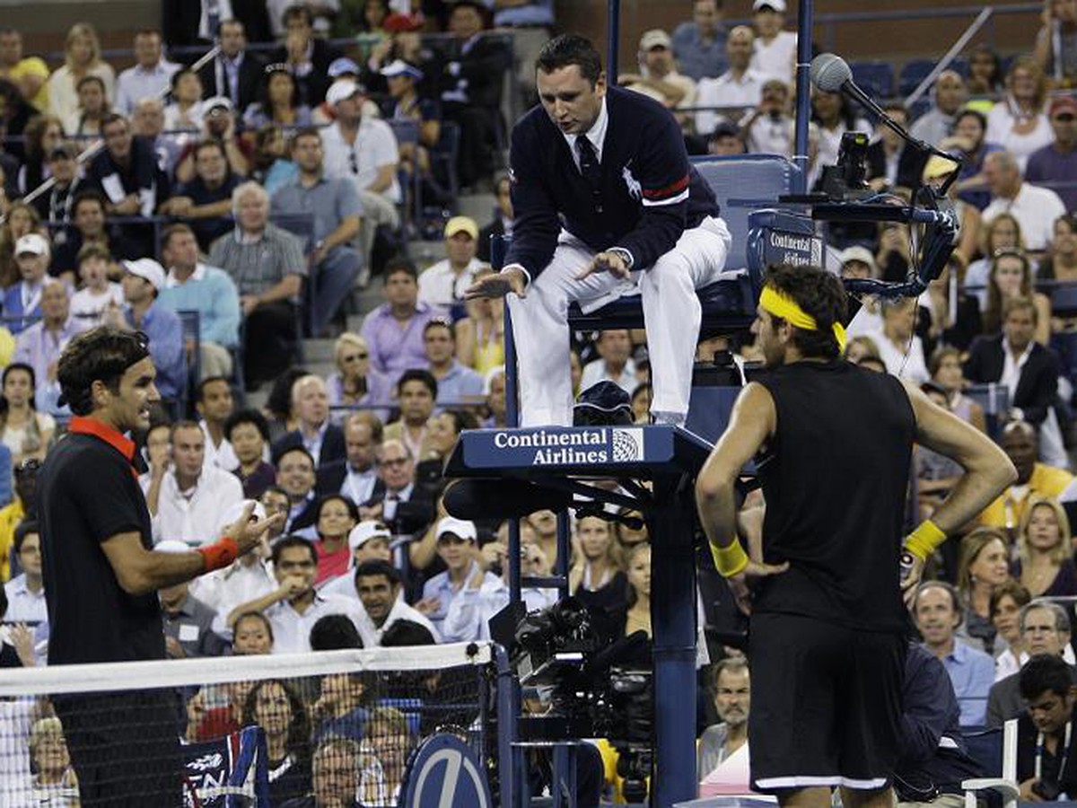 Roger Federer vo finále s Juanom Manuelom Del Potrom, 14.9.2009