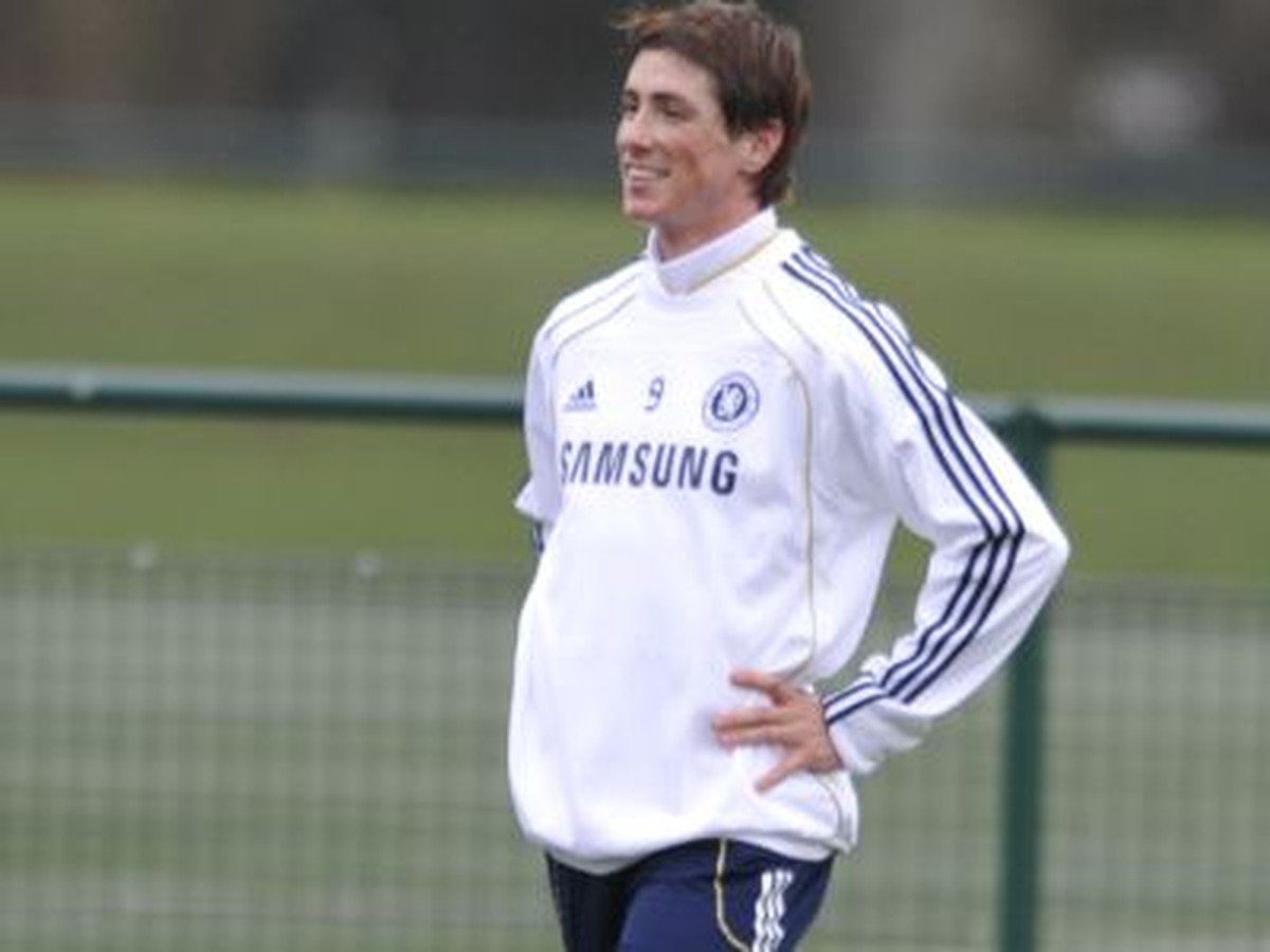 Torres na tréningu Chelsea