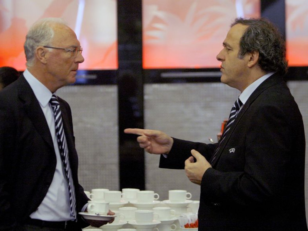 Franz Beckenbauer a Michel Platini