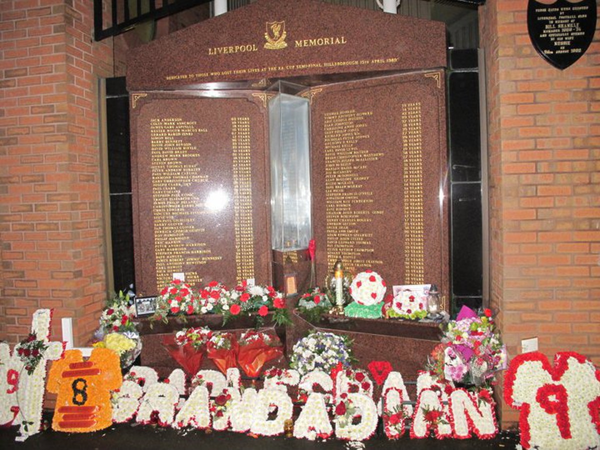 Pamätník tragédie na štadióne Anfield Road