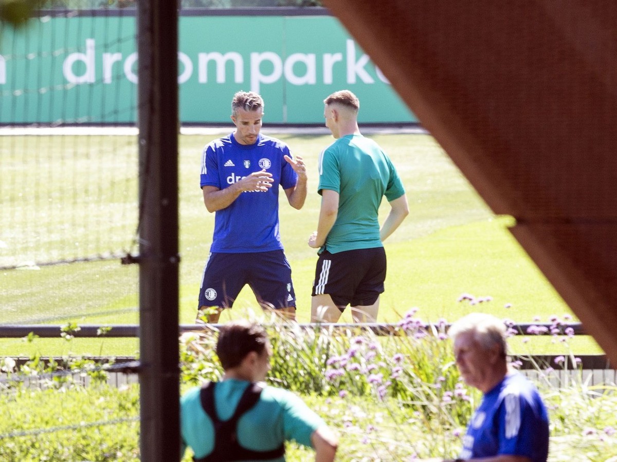 Robert Boženík a Robin van Persie pri tréningu Feyenoordu
