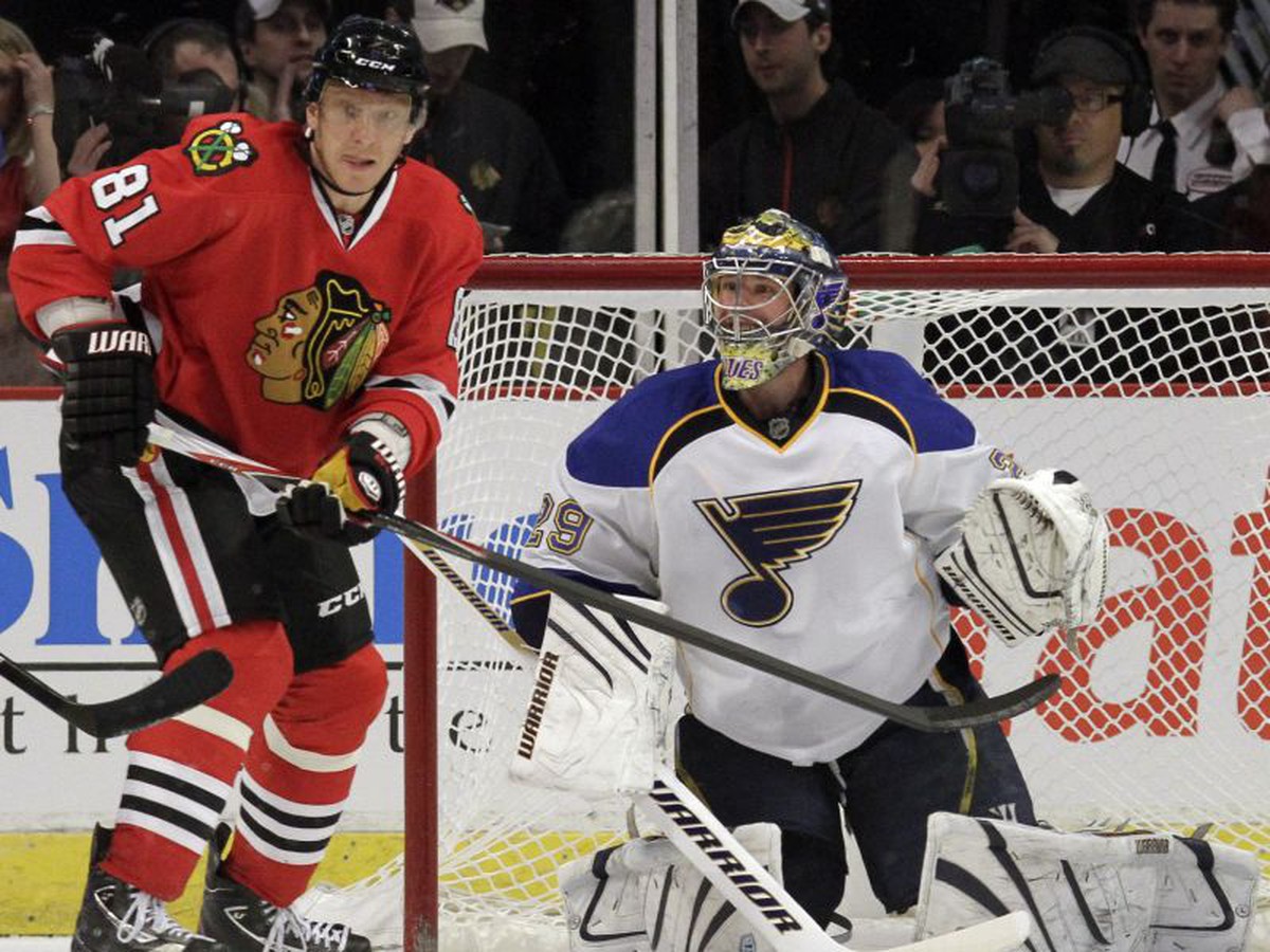 Marián Hossa a Ty Conklin