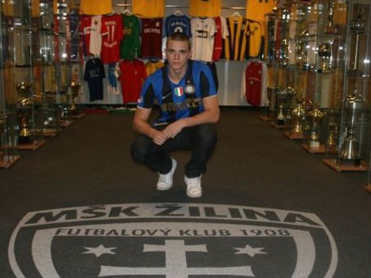 Jakub Vojtuš v drese Interu na žilinskom štadióne