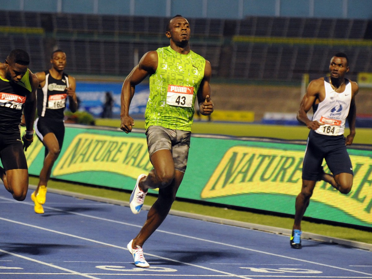 Usain Bolt počas kvalifikácie