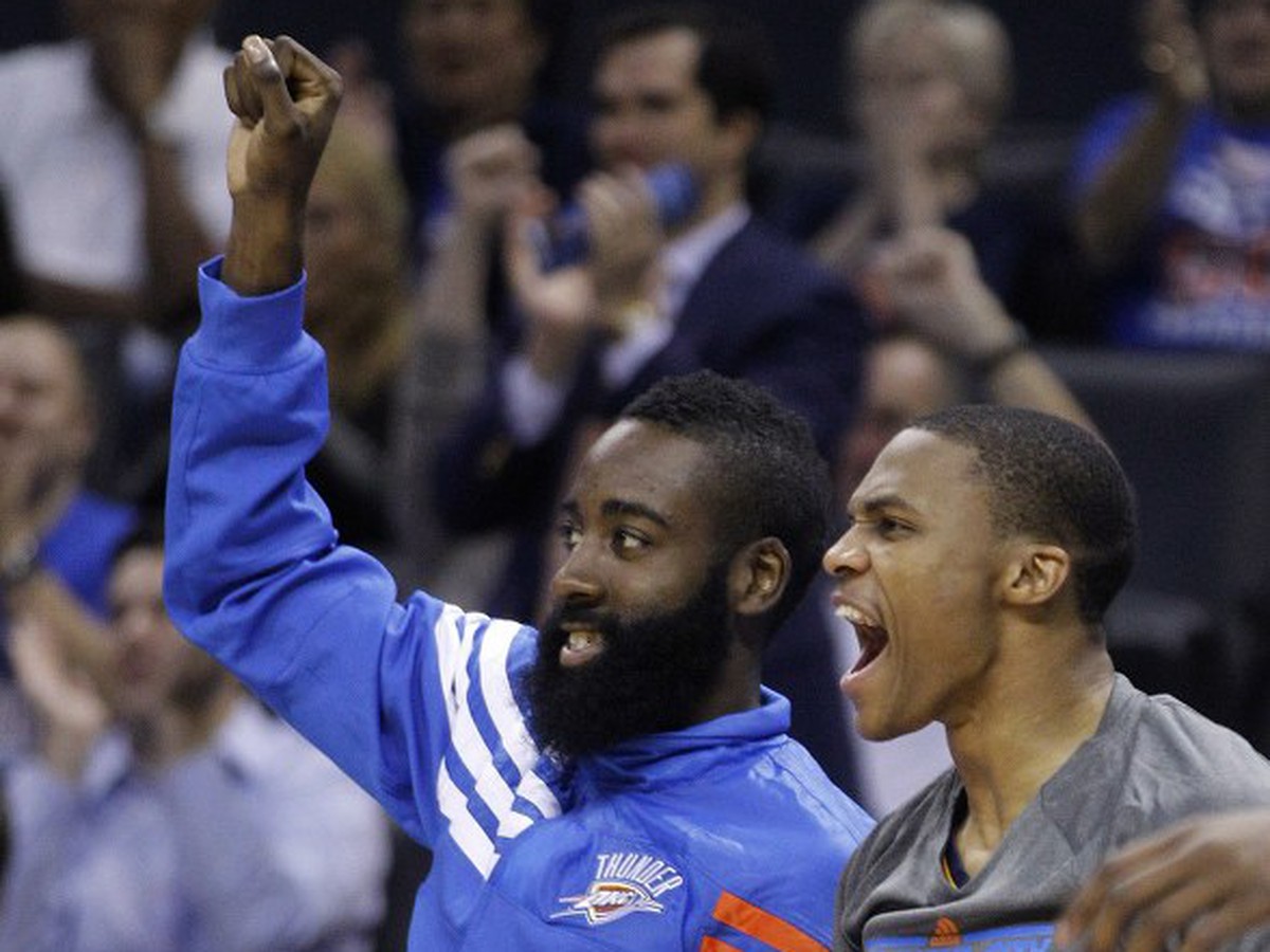 James Harden a Russell Westbrook