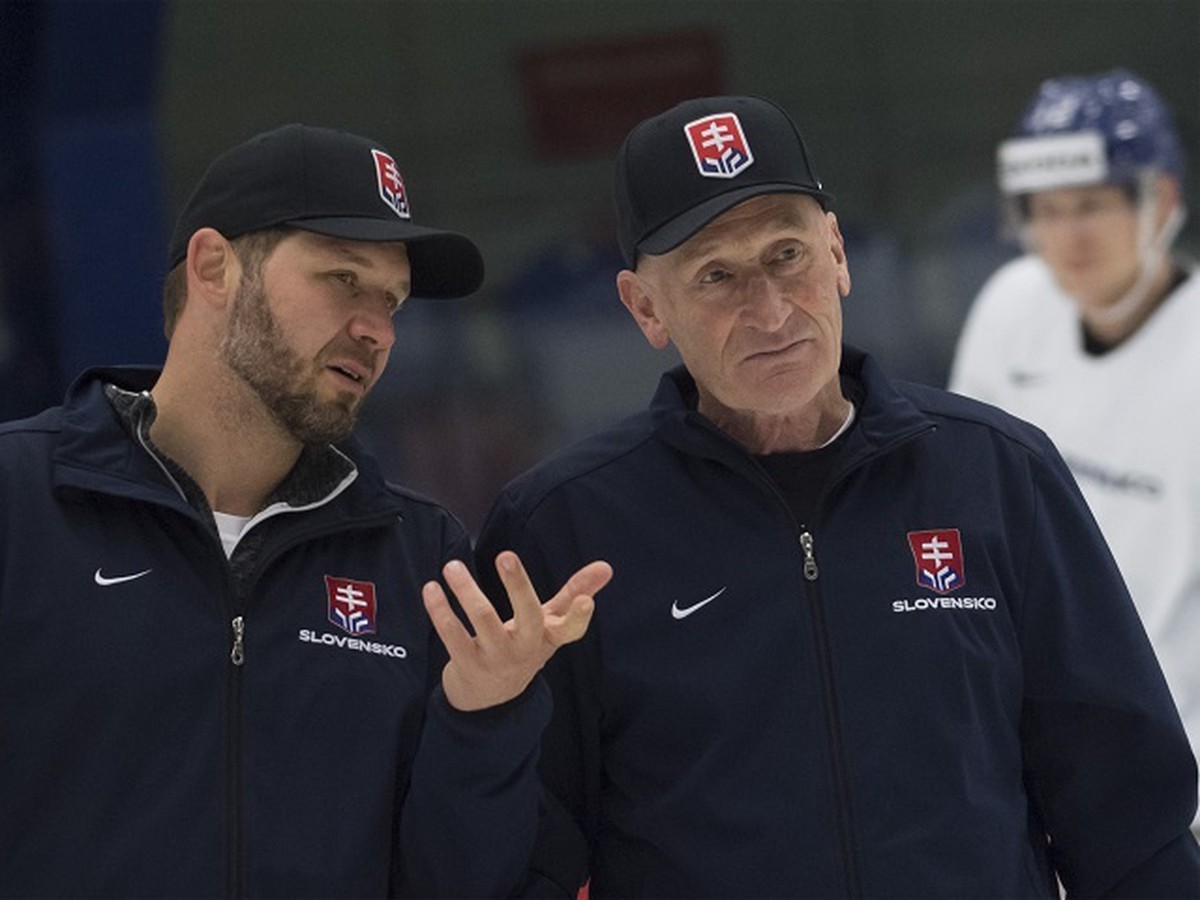 Ján Lašák a Craig Ramsay počas slovenského tréningu