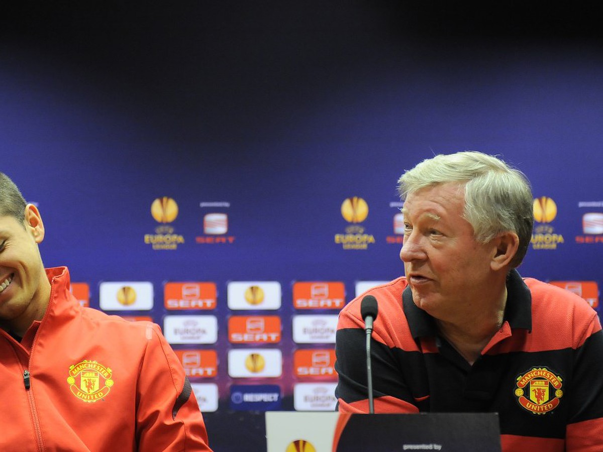 Javier Hernández a Alex Ferguson