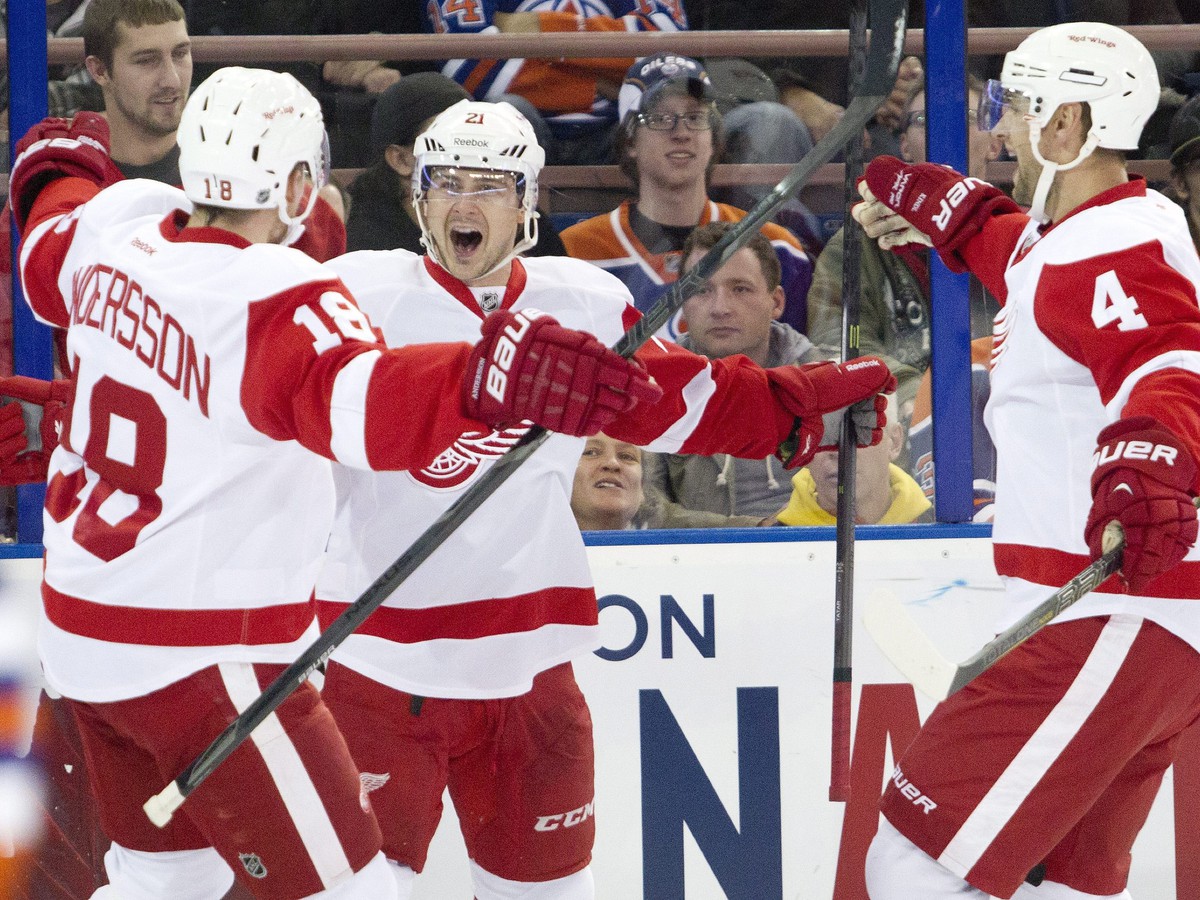 Joakim Andersson (18), Tomáš Tatar (21) a Jakub Kindl