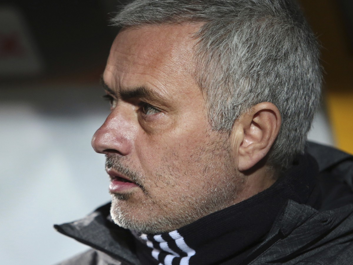 Tréner Manchesteru United José Mourinho v zápase proti tímu FK Rostov