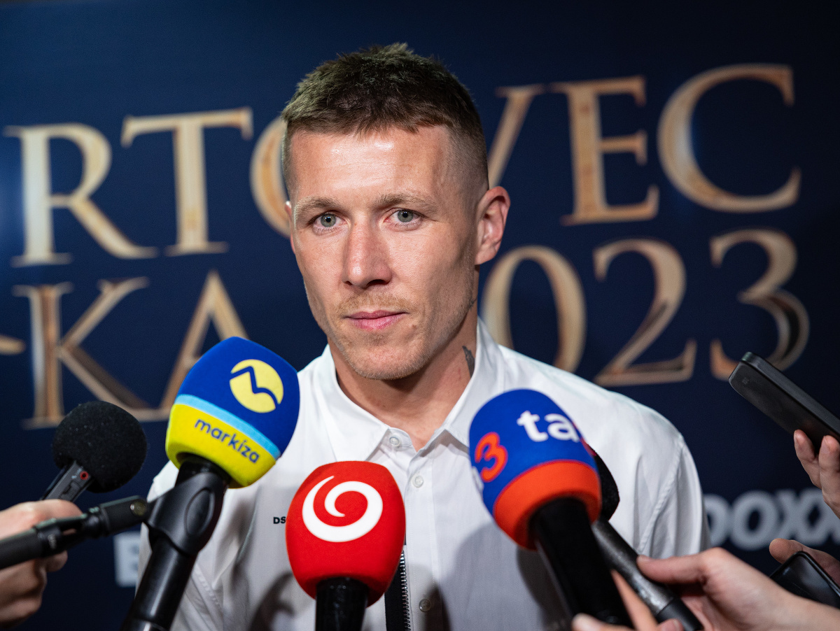 Futbalista Juraj Kucka počas rozhovoru pred slávnostným vyhlásením ankety Športovec roka 2023