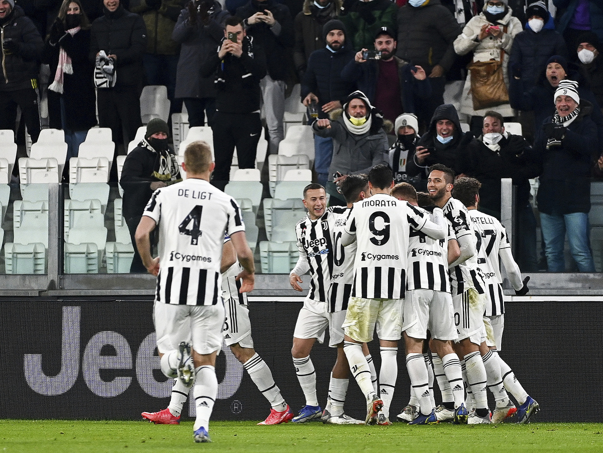 Radosť hráčov Juventusu po góle