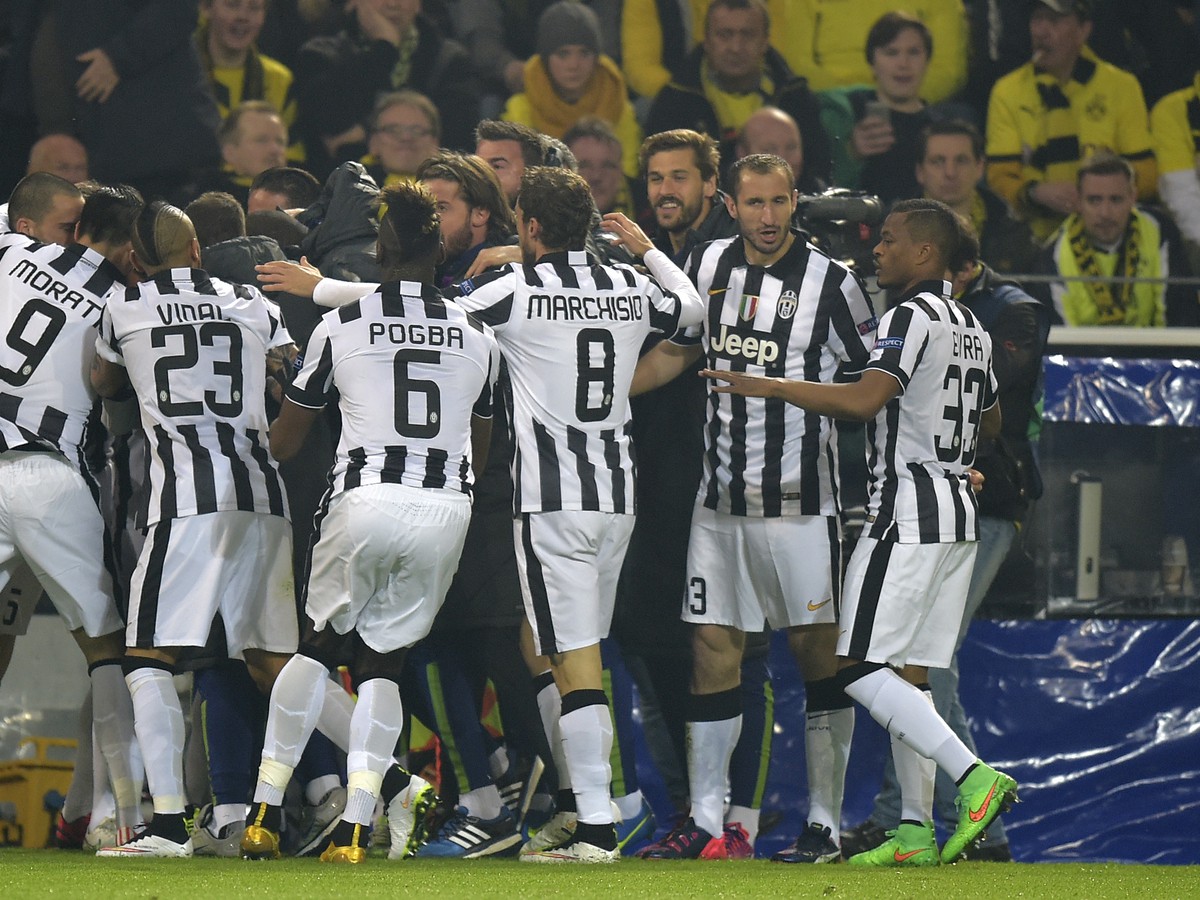 Gólová radosť hráčov Juventusu 