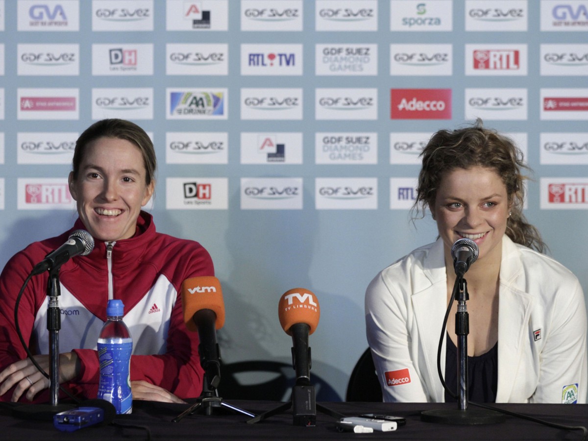 Justine Heninová a Kim Clijstersová 
