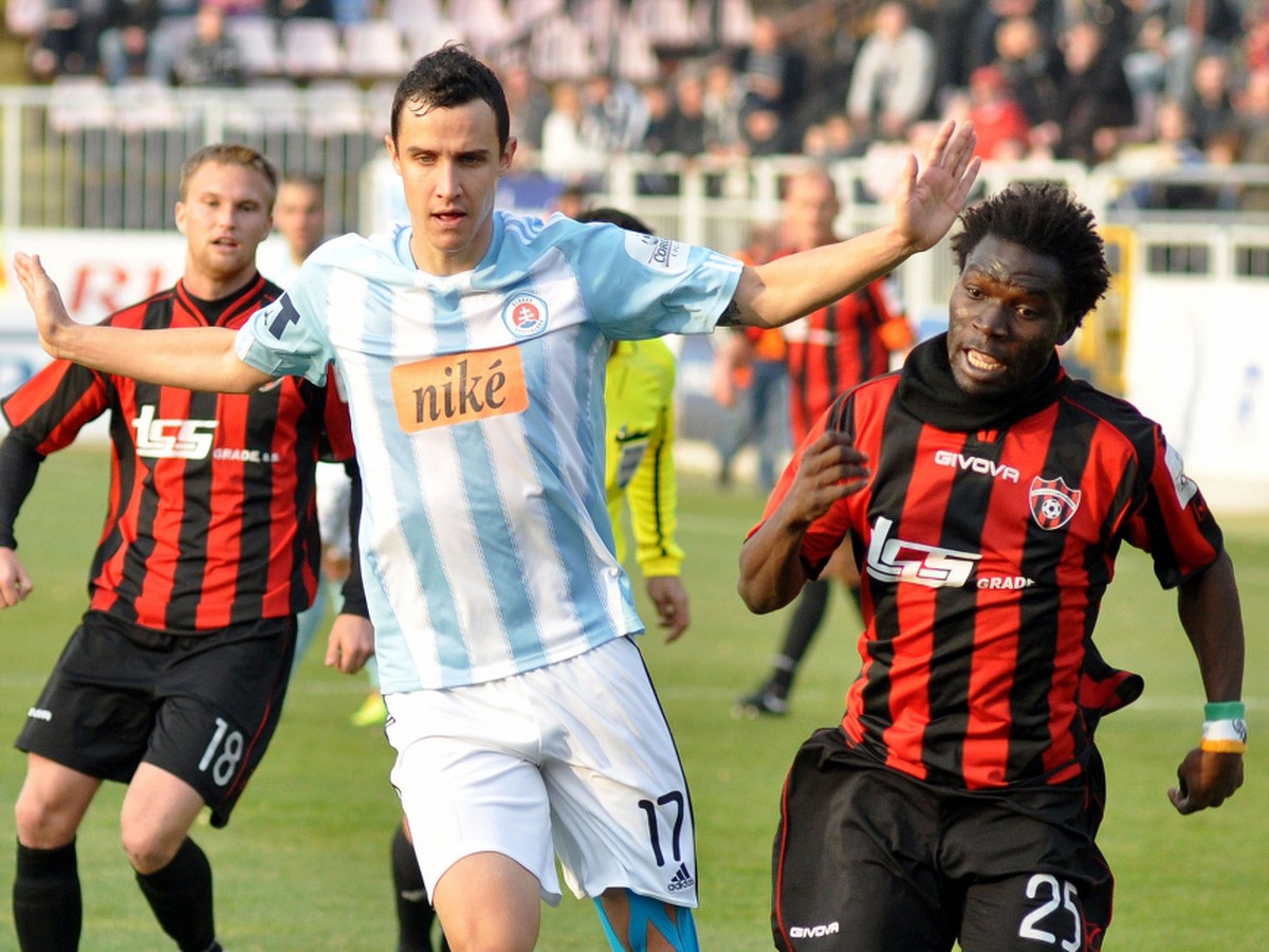 Kone Koro Issa počas zápasu so Slovanom