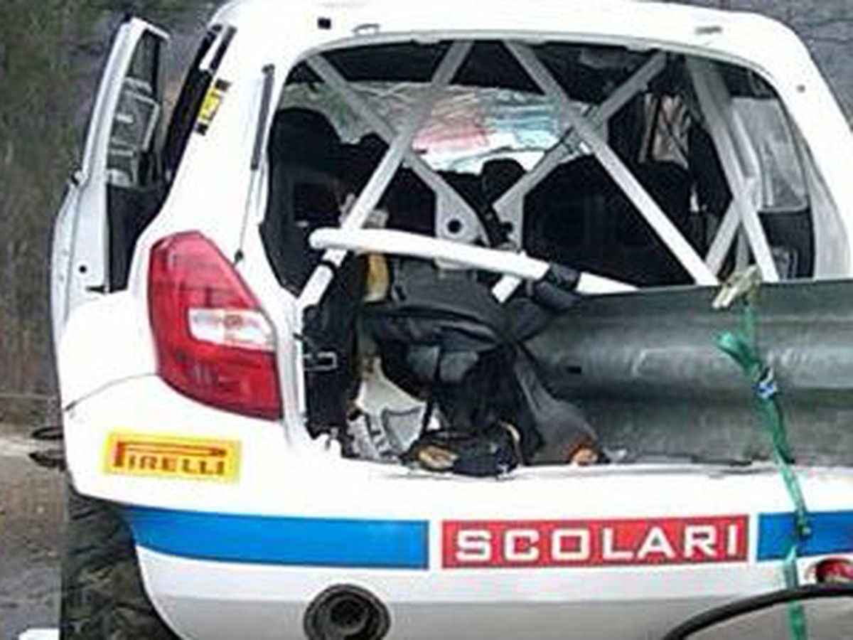 Automobil Roberta Kubicu po nehode