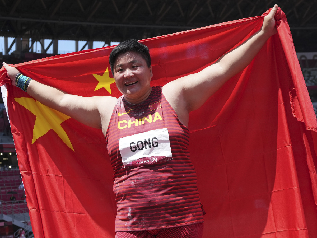 Čínska atlétka Kung Li-ťiao triumfovala vo vrhu guľou
