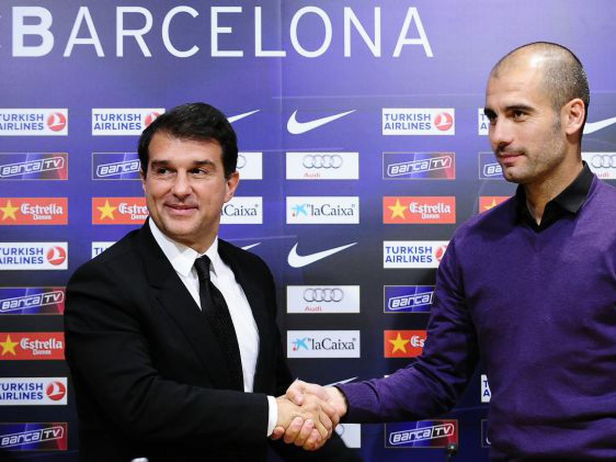 Prezident Laporta a spokojný Guardiola