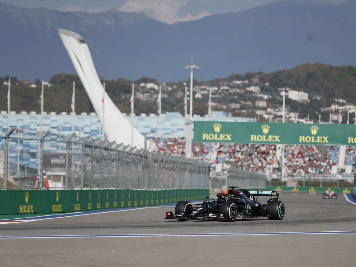 Lewis Hamilton počas Veľkej ceny Ruska