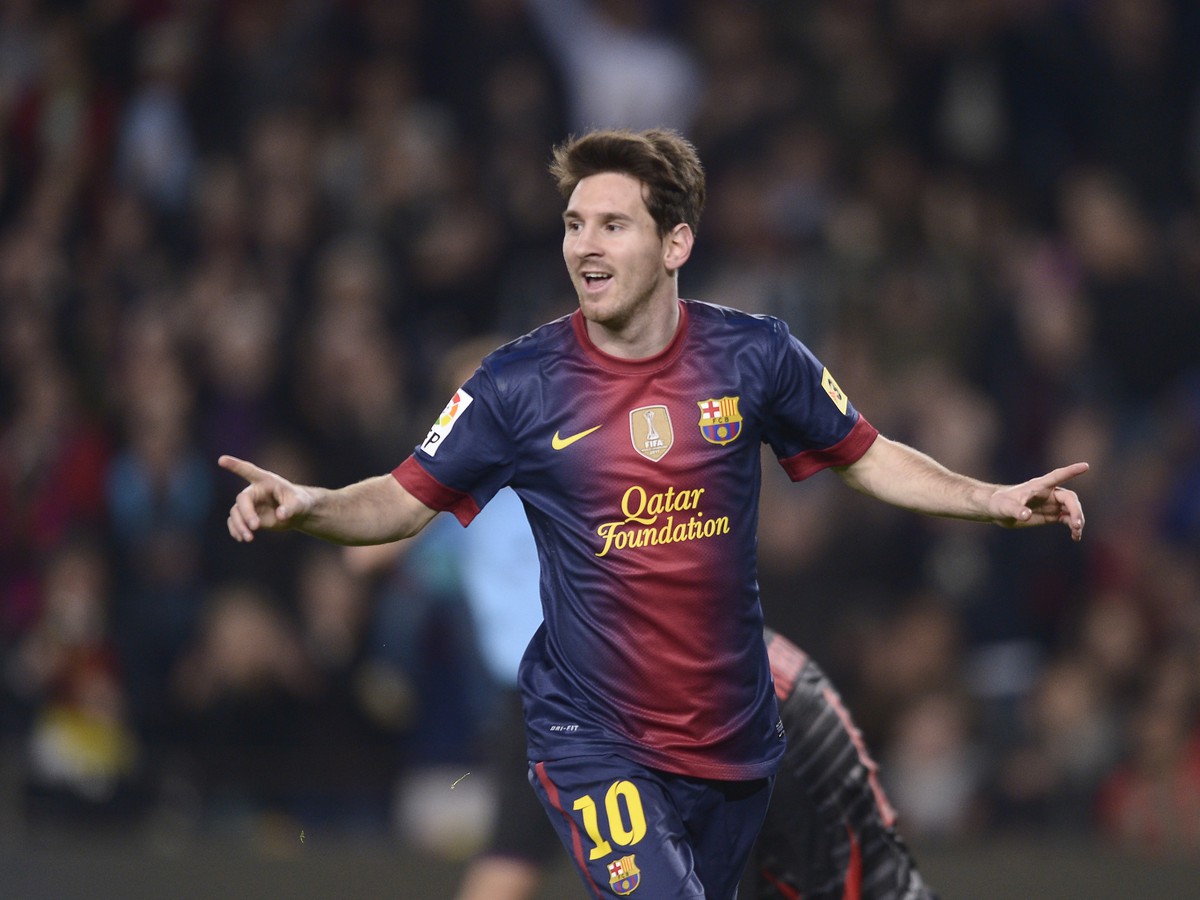 Lionel Messi sa teší z gólu