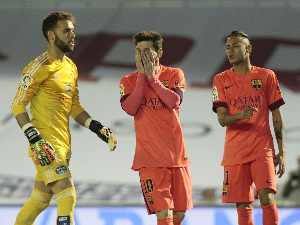 Lionel Messi a Neymar v súboji s Celtou Vigo
