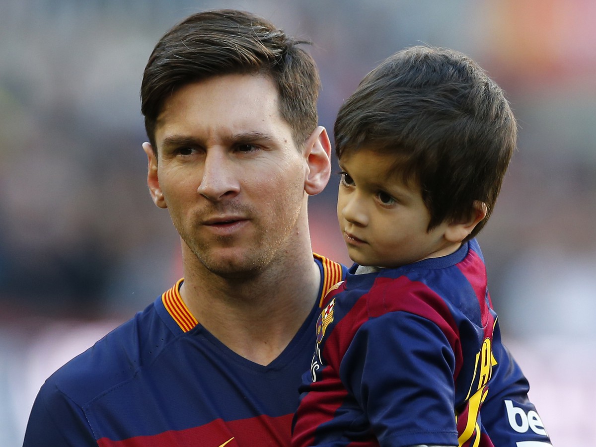 Lionel Messi a syn Thiago