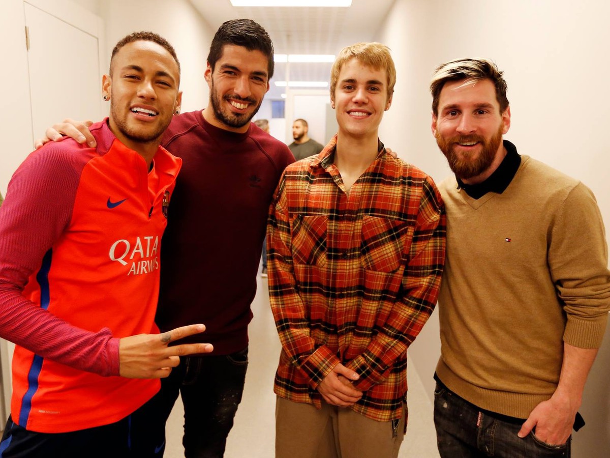 Justin Bieber trénoval s hviezdami Barcelony