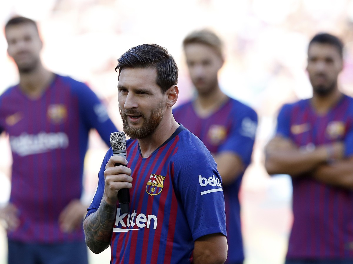 Lionel Messi v predzápasovom príhovore divákom