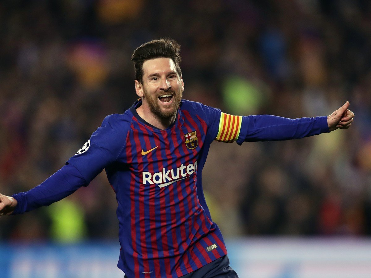 Lionel Messi oslavuje gól 