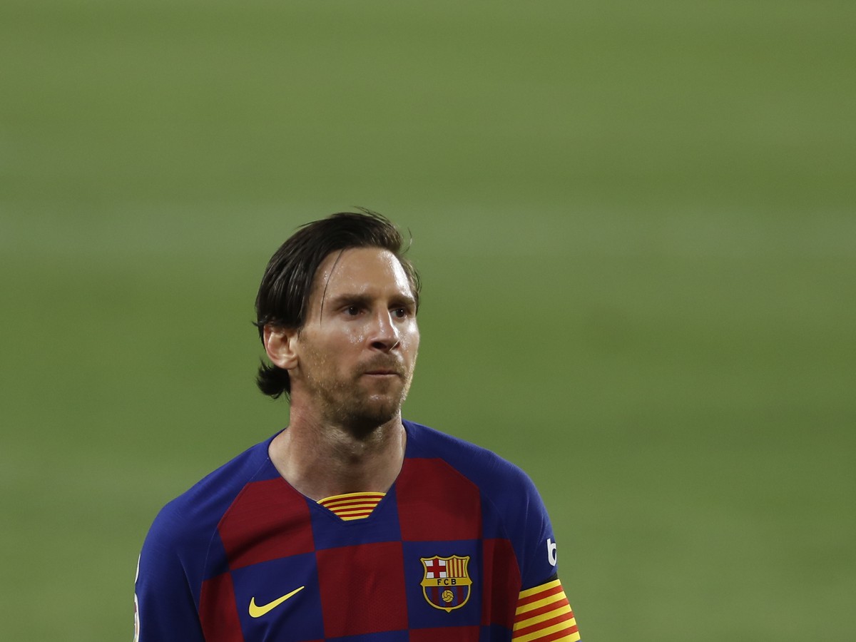 Sklamaný Lionel Messi po zápase s Sevillou
