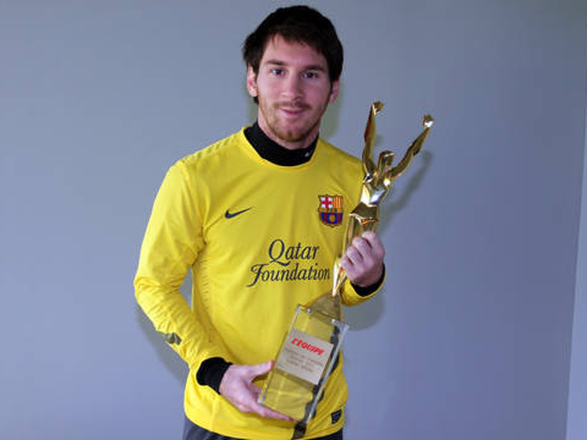 Lionel Messi s trofejou