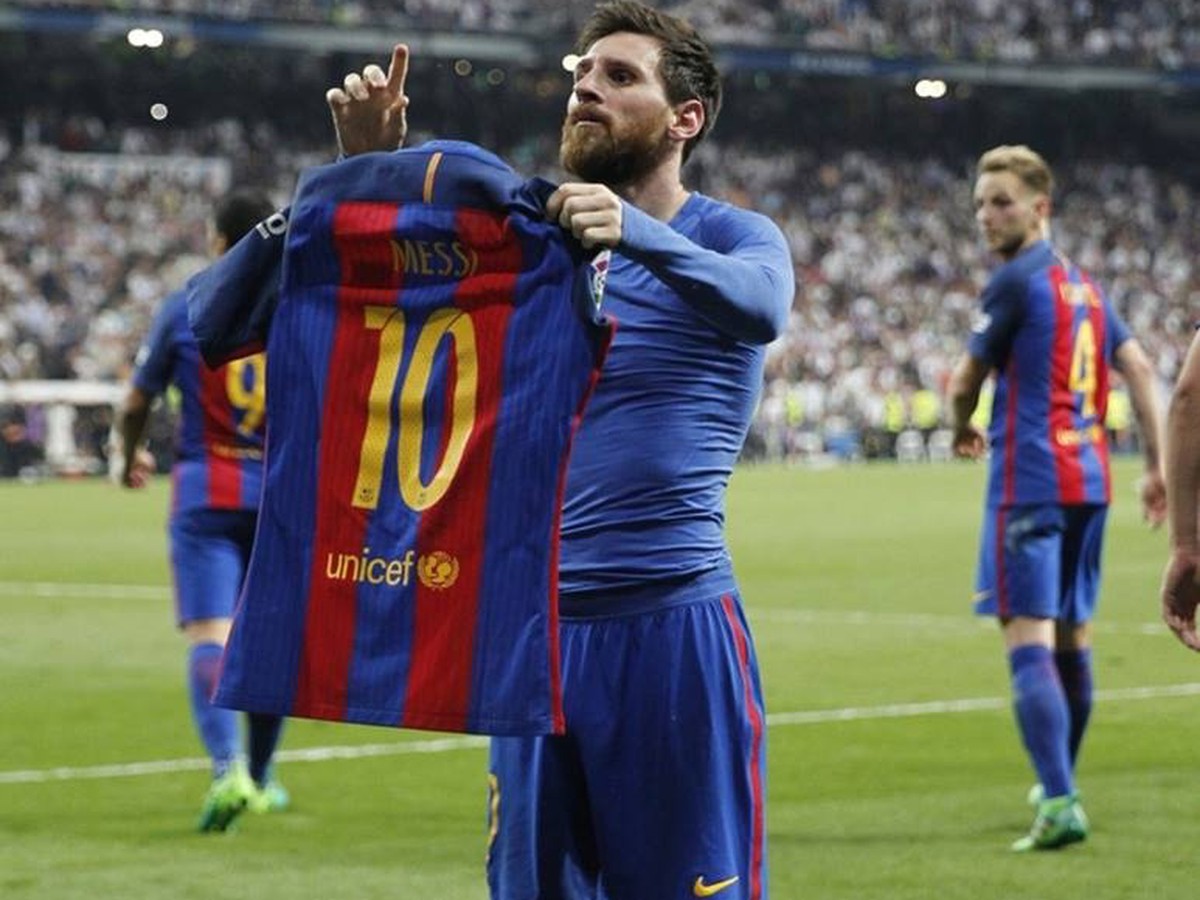 Lionel Messi sa raduje z gólu do siete Realu Madrid