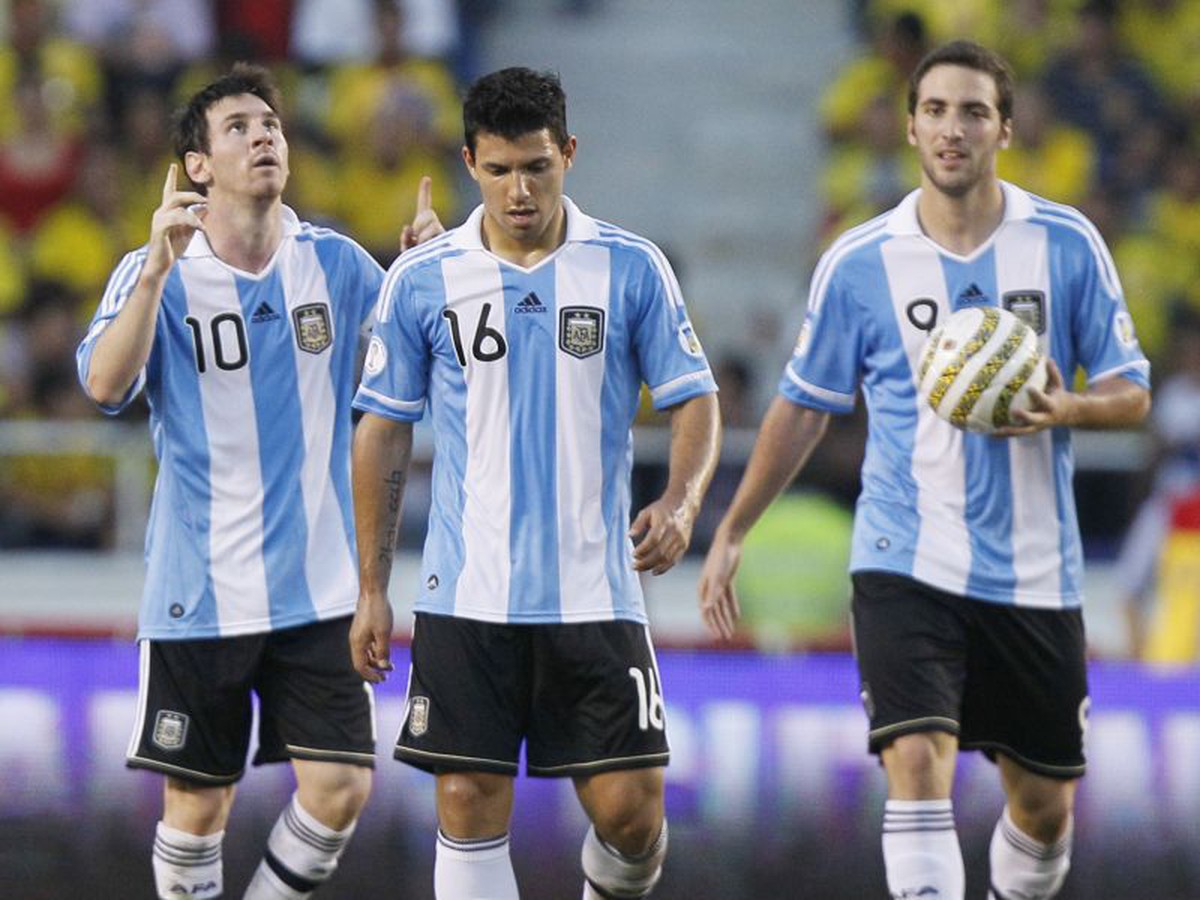 Lionel Messi, Sergio Aguero a Gonzalo Higuaín