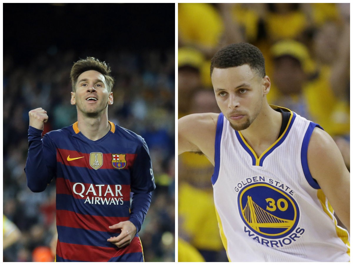 Lionel Messi a Stephen Curry