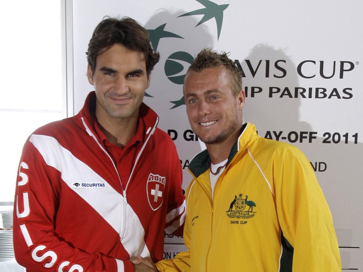 Roger Federer a Lleyton Hewitt 