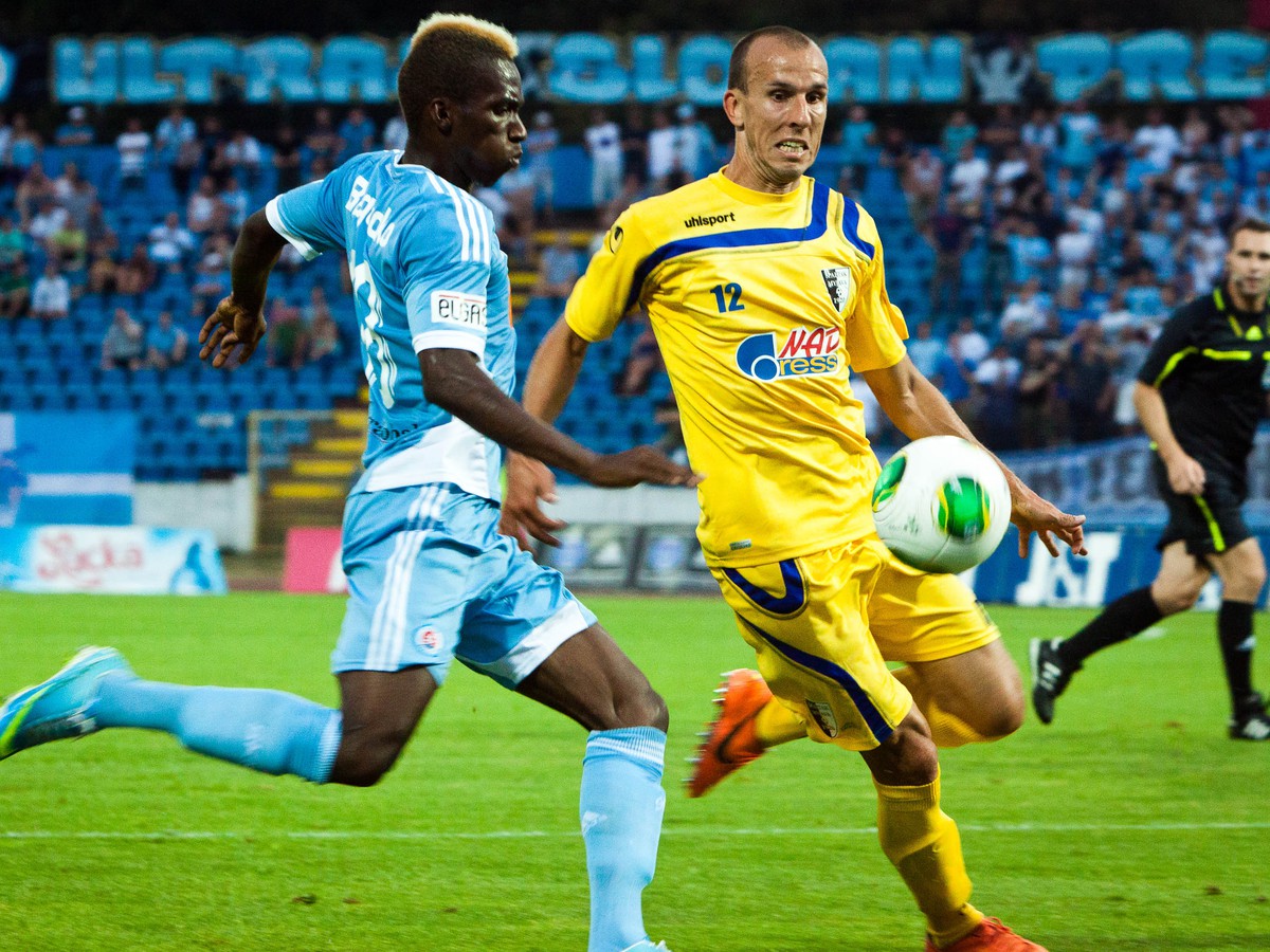 Seydouba Soumah v zápase Slovana s Myjavou