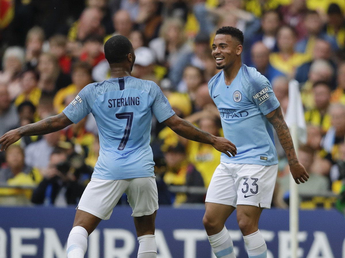 Raheem Sterling a Gabriel Jesus
