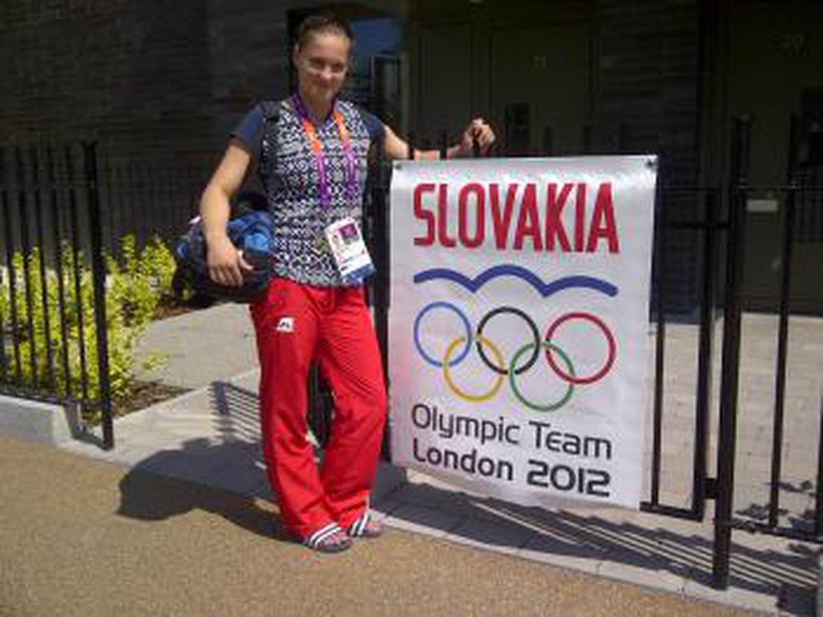 Členka olympijského reprezentačného tímu slovenská  gymnastka Mária Homolová v olympijskej dedine 