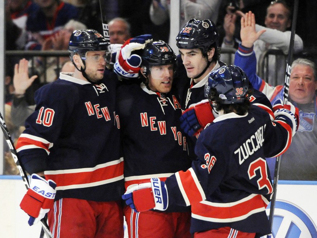 Marian Gaborik, Brad Richards, Brian Boyle a Mats Zuccarello