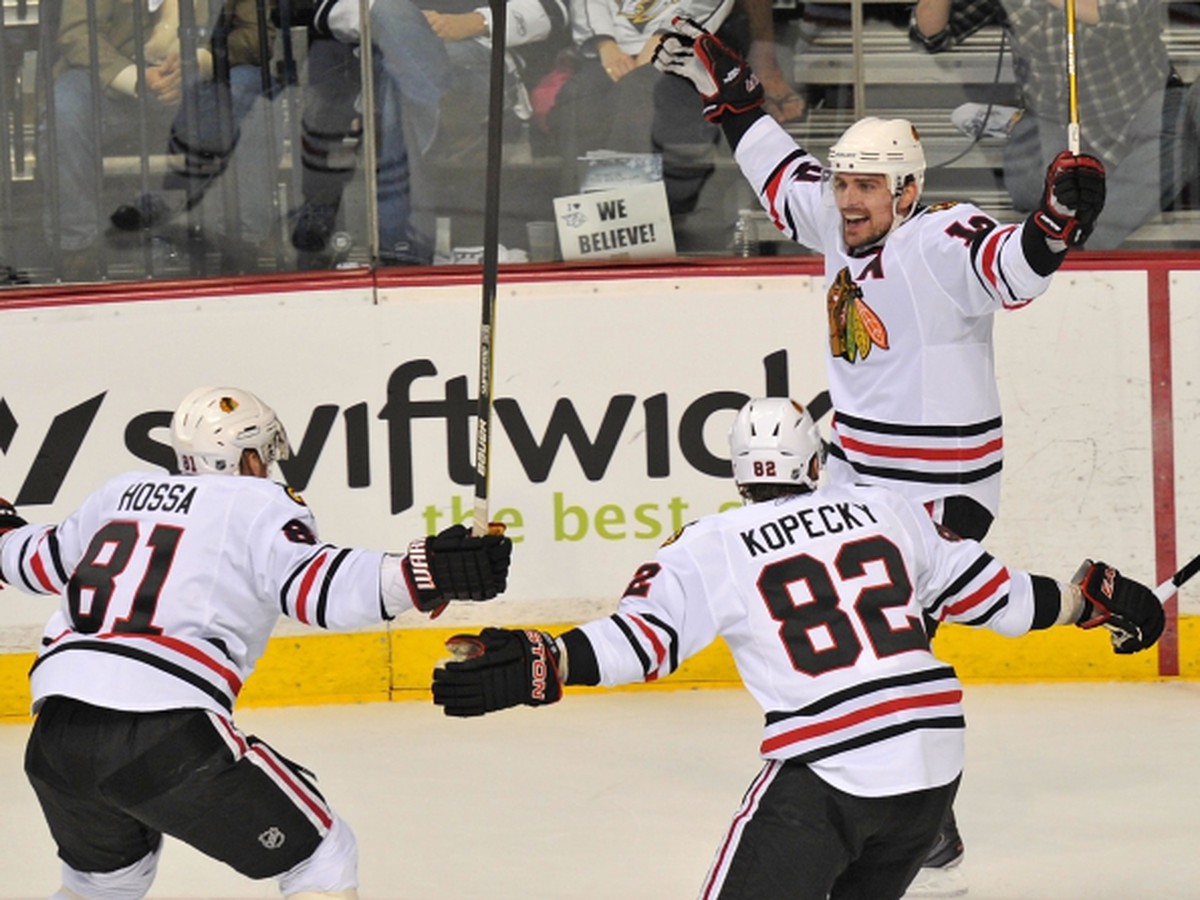 Marian Hossa a Tomáš Kopecký opäť v jednom útoku