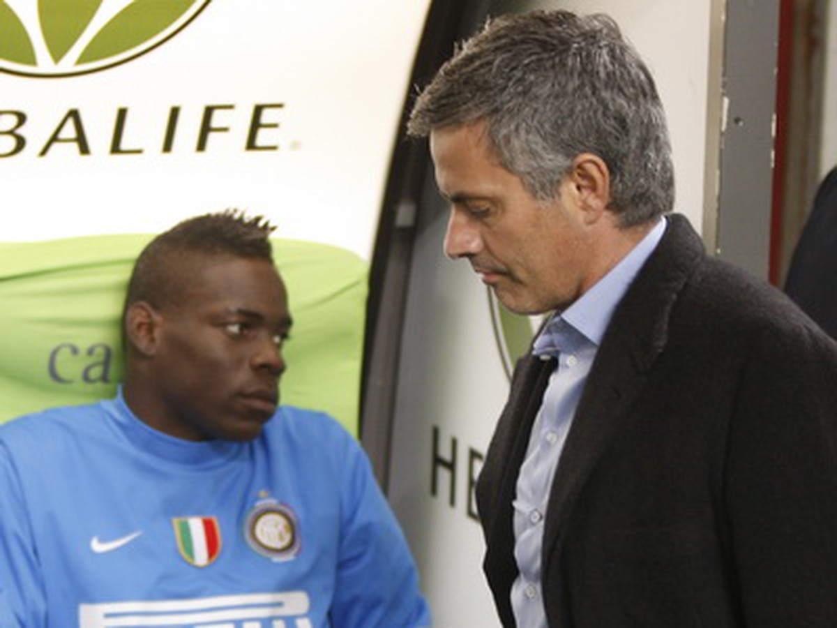 Mario Balotelli a José Mourinho