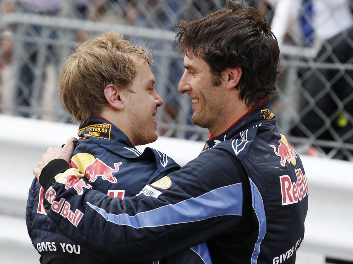 Mark Webber a Sebastian Vettel
