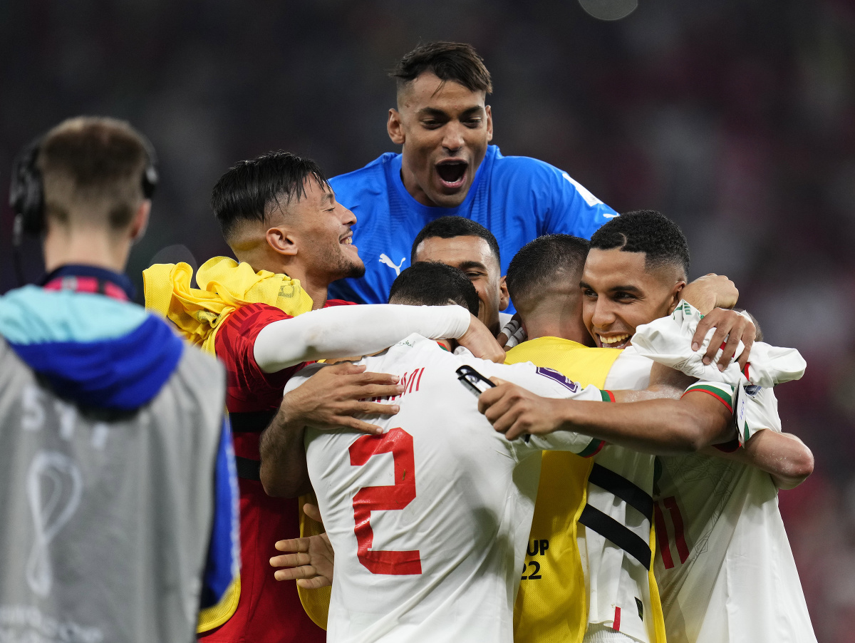 Marockí futbalisti sa tešia po triumfe nad Kanadou