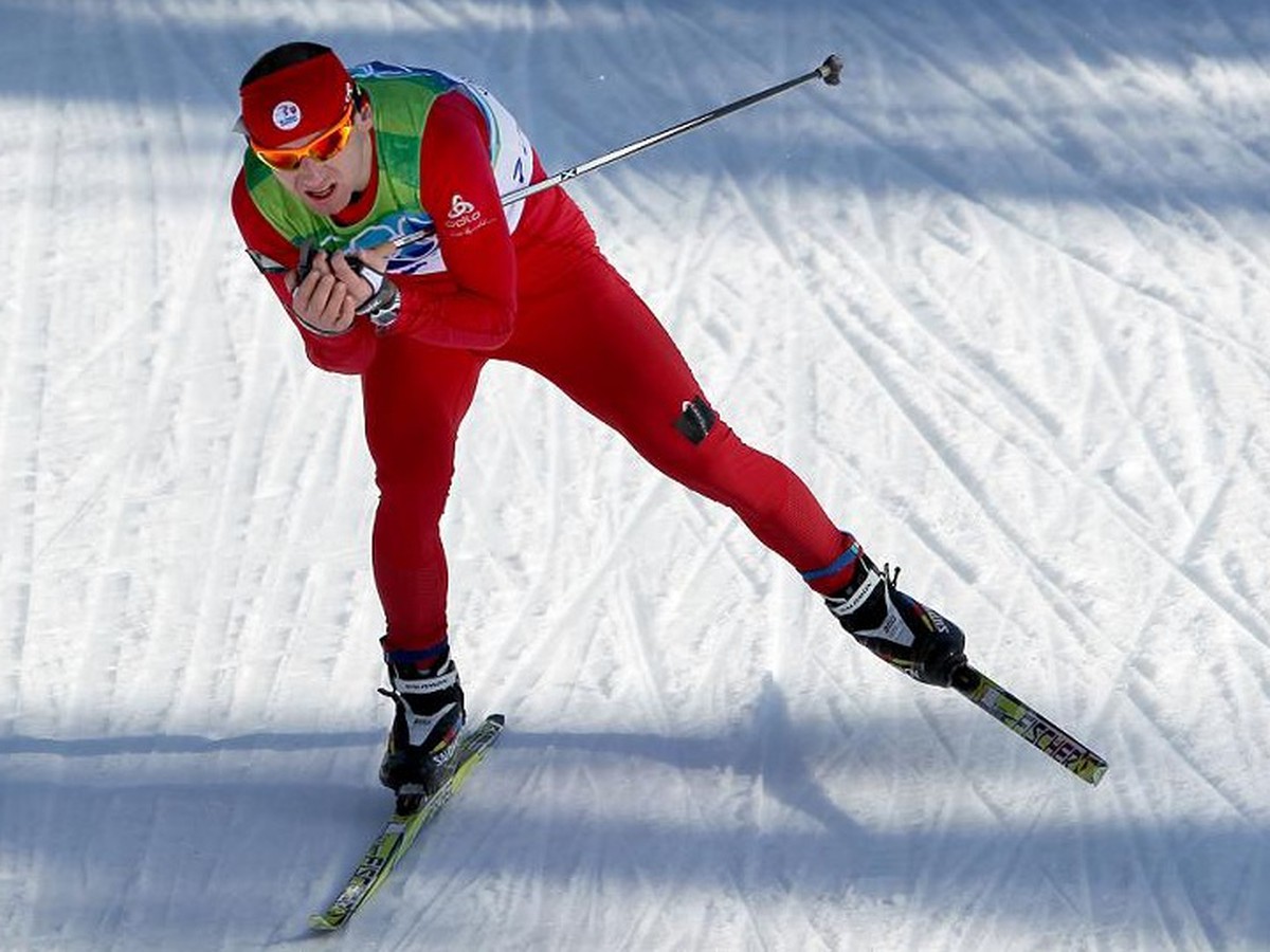 Martin Bajčičák počas behu na lyžiach na 30 km