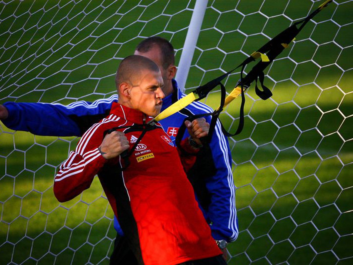 Martin Škrtel na tréningu v Prétorii