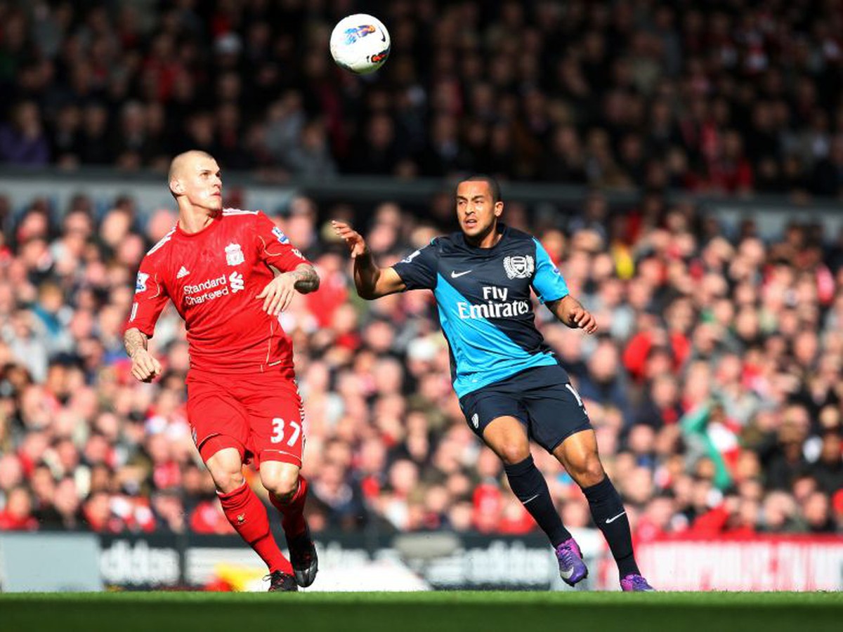 Martin Škrtel a Theo Walcott