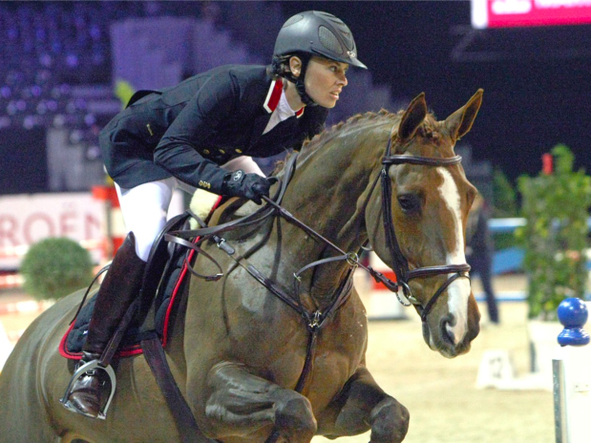 Martina Hingisová na jazdeckej exhibícii 